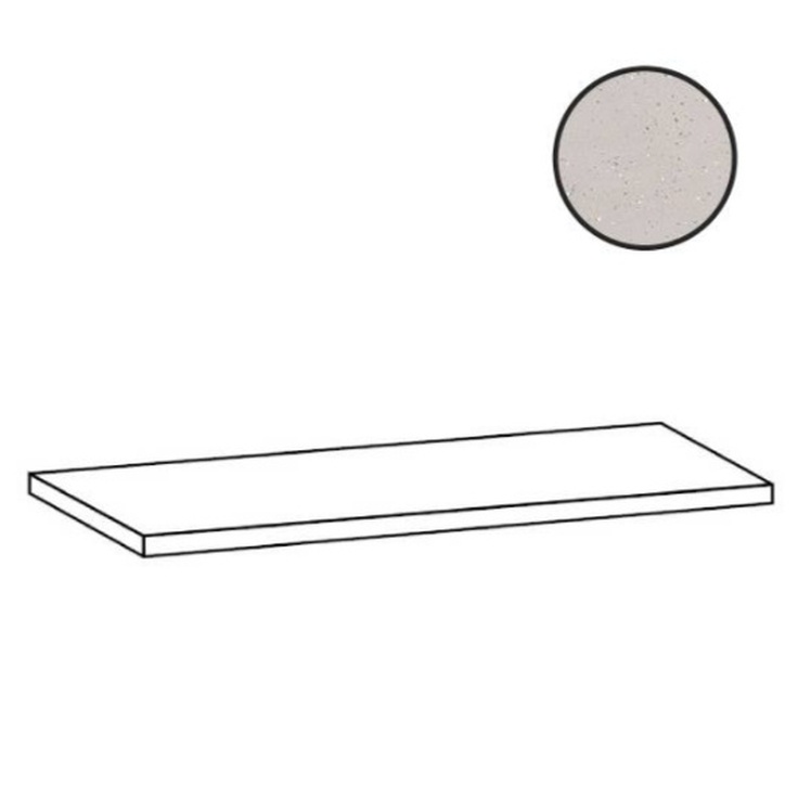 Sant Agostino Deconcrete CSAGSDIP12 Ang Gradone De Micro Sx Pearl Угловая ступень 33x120 см, Италия, терраццо - фото 1