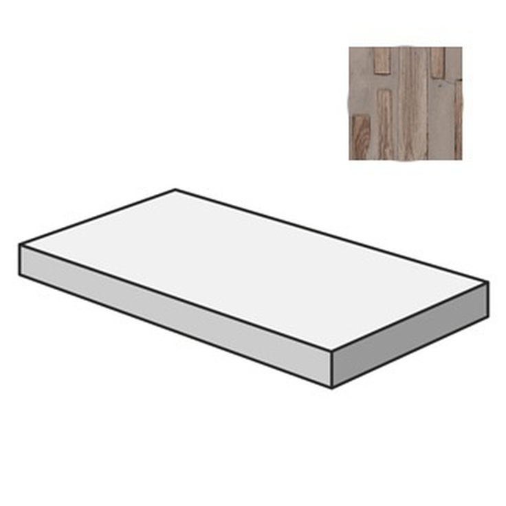 Sant Agostino Fusionart CSAGRSFB12 Brown Ступень 33x120 см, Италия, под дерево - фото 1