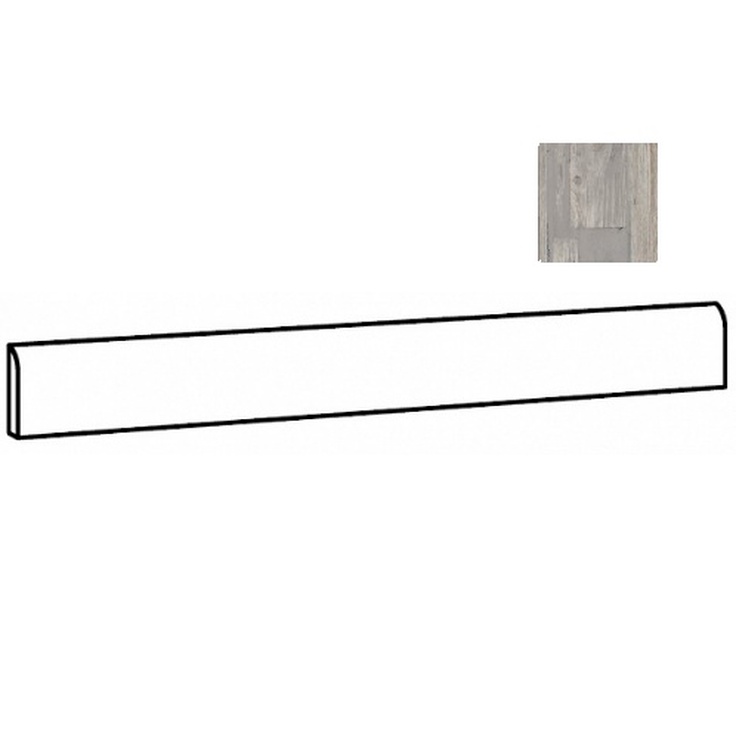 Sant Agostino Fusionart CSABFAGR12 Battiscopa Grey Плинтус 7,3x120 см, Италия, под дерево - фото 1