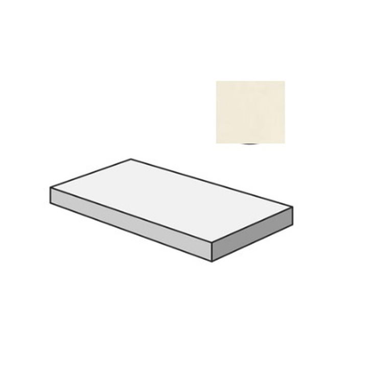 Sant Agostino Insideart Color CSAGSILN12 Gradone Angolare Sx Light Nat Угловая ступень 33x120 см, Италия, под камень  - фото 1