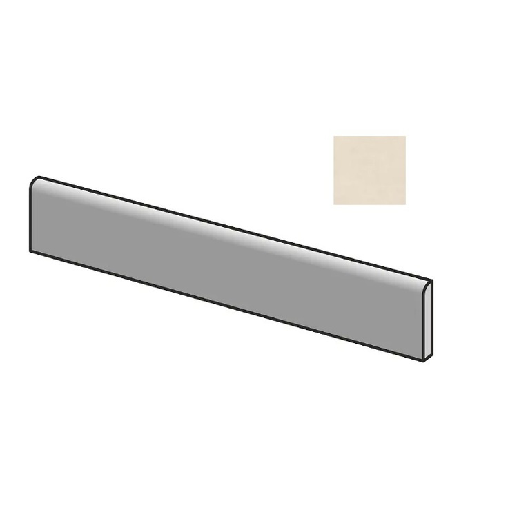 Sant Agostino Insideart Color CSABAISN60 Battiscopa Sand Nat Плинтус 7,3x60 см, Италия, под камень  - фото 1