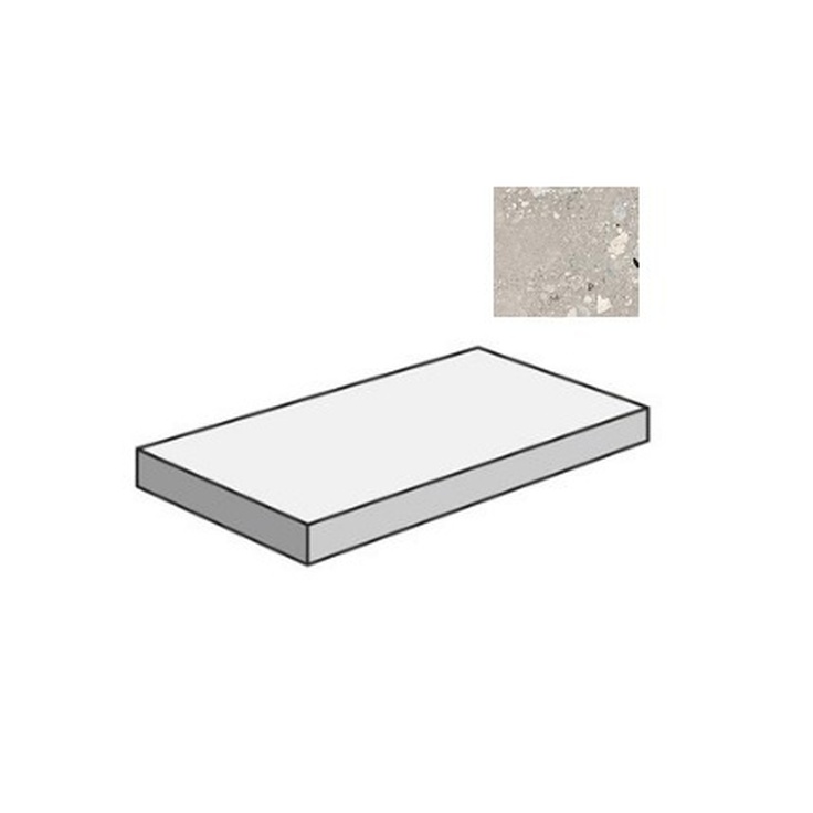 Sant Agostino Logico CSAGDCCE12 Gradone Angolare Dx Cosmo Cement Угловая ступень 33x120 см, Италия, терраццо - фото 1