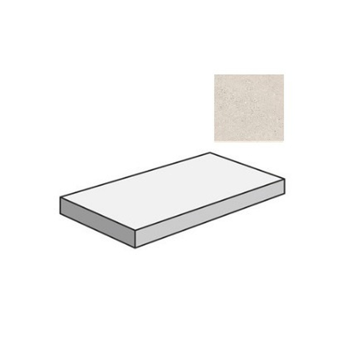 Sant Agostino Logico CSAGDLPE12 Gradone Angolare Dx Pearl Угловая ступень 33x120 см, Италия, под бетон  - фото 1