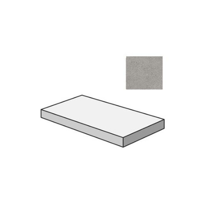 Sant Agostino Logico CSAGSLGR12 Gradone Angolare Sx Grey Угловая ступень 33x120 см, Италия, под бетон  - фото 1