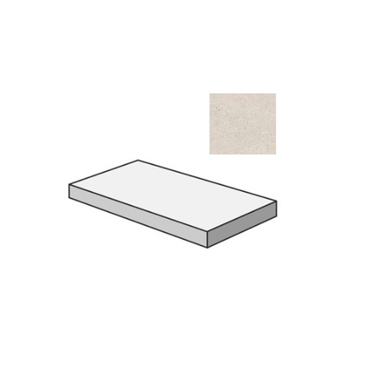 Sant Agostino Logico CSAGSLPE12 Gradone Angolare Sx Pearl Угловая ступень 33x120 см, Италия, под бетон  - фото 1