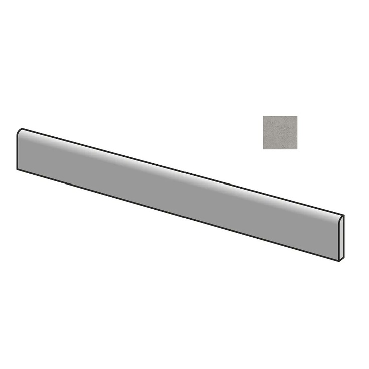 Sant Agostino Logico CSABLGRY60 Battiscopa Grey Плинтус 7,3x60 см, Италия, под бетон  - фото 1