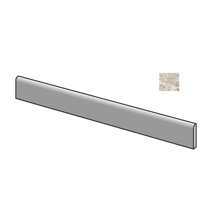 Sant Agostino Metastone CSABMEMU60 Battiscopa Mud Плинтус 7,3x60 см, Италия, под камень  - фото 1