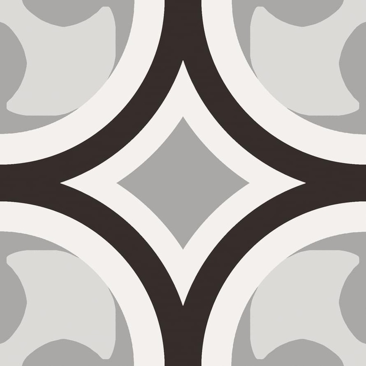 Sant Agostino Patchwork Black White CSAPBW0120 1 Декор 20x20 см, Италия - фото 1