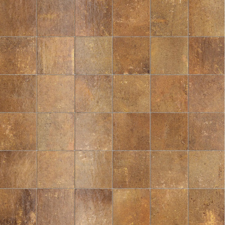 Sant Agostino Pixel CSAPXSIL10 Sienna Lux Керамогранит 10x10 см, Италия, под камень  - фото 1