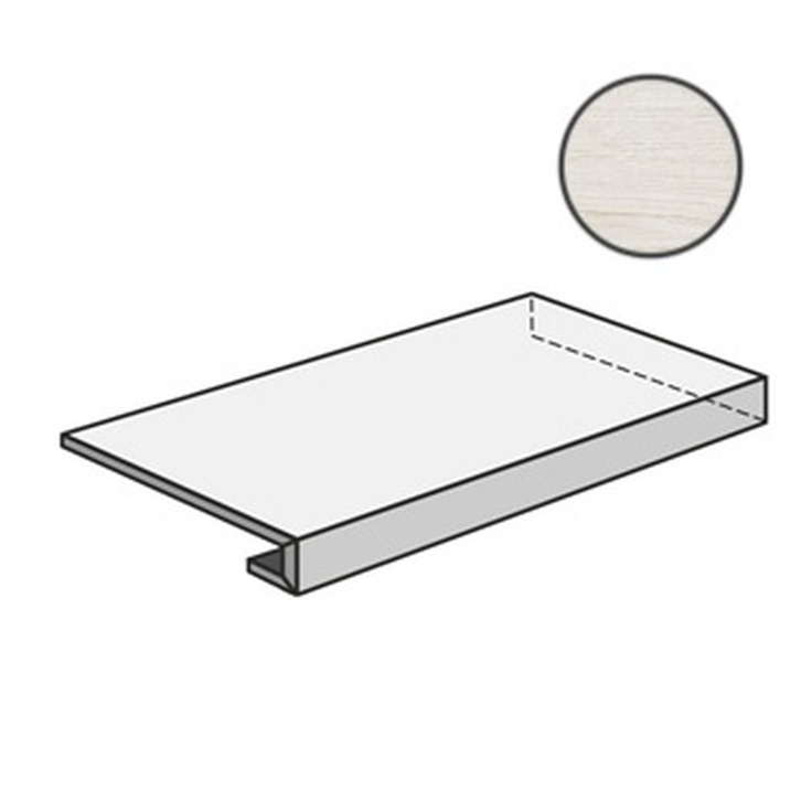 Sant Agostino Primewood CSAGDPWS12 Ang 120 Dx White As Ступень 33x120 см, Италия, под дерево - фото 1