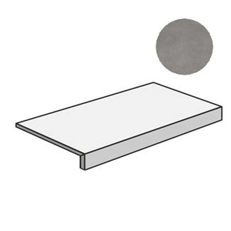 Sant Agostino Sable CSAGSAGY12 Gradone Grey Ступень 33x120 см, Италия, под бетон  - фото 1