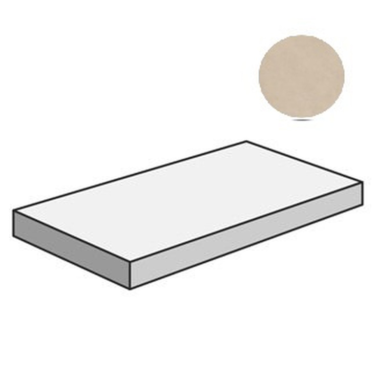 Sant Agostino Sable CSAGADSB12 Gradone Angolare 120 Dx Beige Угловая ступень 33x120 см, Италия, под бетон  - фото 1