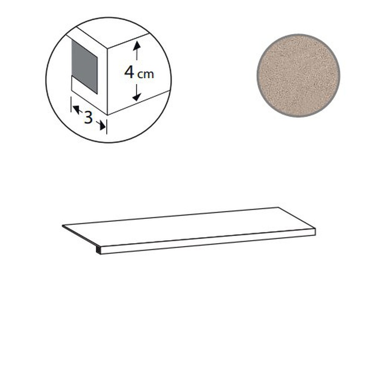 Sant Agostino Silkystone CSAGSKTA12 Gradone Taupe Ступень 33x120 см, Италия, под камень - фото 1 Sant Agostino Silkystone CSAGSKTA12 Gradone Taupe Ступень 33x120 см, Италия, под камень - фото 1