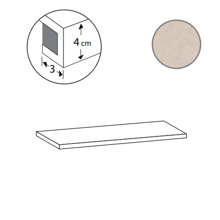 Sant Agostino Silkystone CSAGASAS12 Ang Gradone Sx Sand Угловая ступень 33x120 см, Италия, под камень - фото 1 Sant Agostino Silkystone CSAGASAS12 Ang Gradone Sx Sand Угловая ступень 33x120 см, Италия, под камень - фото 1