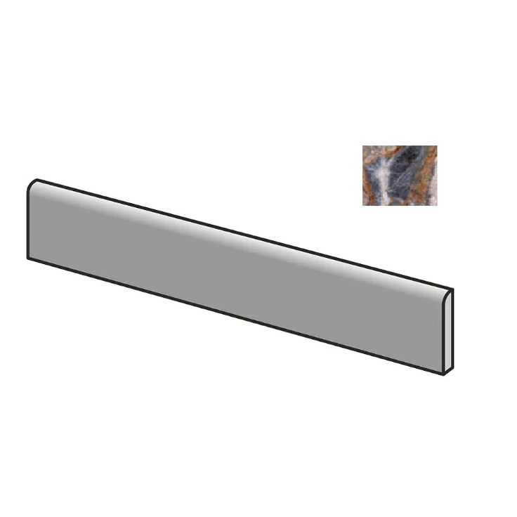 Sant Agostino Star CSABSMIN60 Battiscopa Marble Indigo Nat Плинтус 7,3x60 см, Италия, под оникс - фото 1