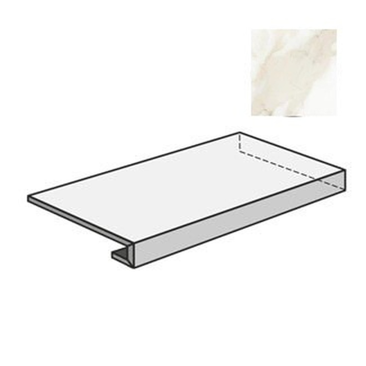 Sant Agostino Themar CSAGADVG12 Gradone Ang DX Venato Gold Угловая ступень 33x120 см, Италия, под мрамор - фото 1