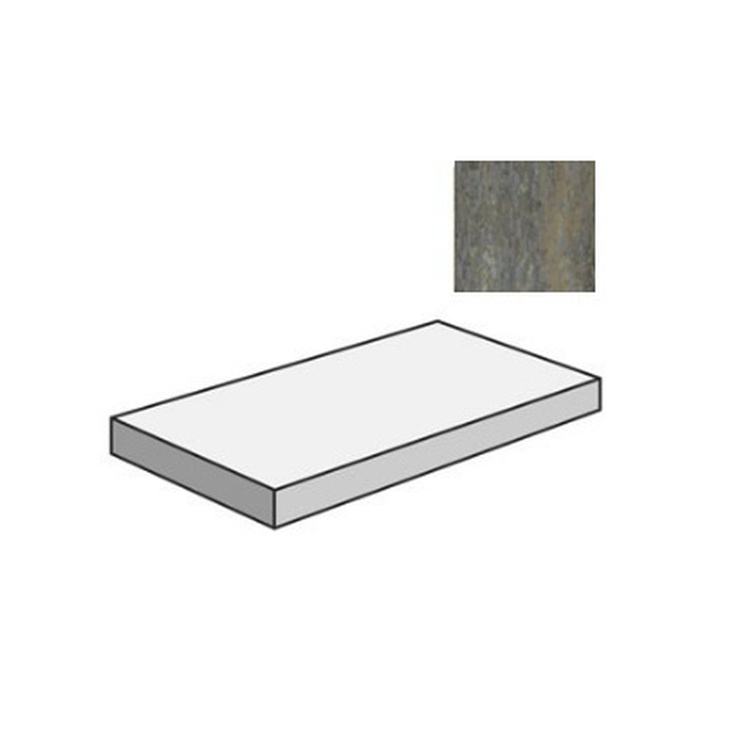 Sant Agostino Unionstone 2 CSAGDSER12 Gradone Angolare Dx Serpentino Угловая ступень 33x120 см, Италия, под камень  - фото 1