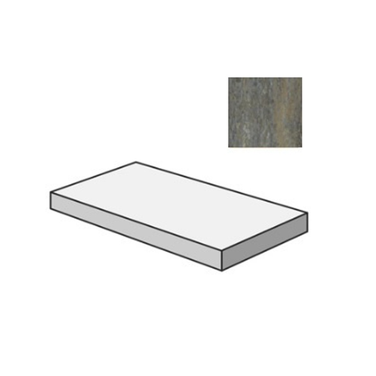 Sant Agostino Unionstone 2 CSAGSSER12 Gradone Angolare Sx Serpentino Угловая ступень 33x120 см, Италия, под камень  - фото 1