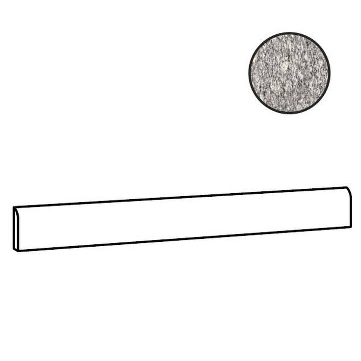 Sant Agostino Unionstone CSABLOGY60 Battiscopa London Grey Плинтус 7,3x60 см, Италия, под камень  - фото 1