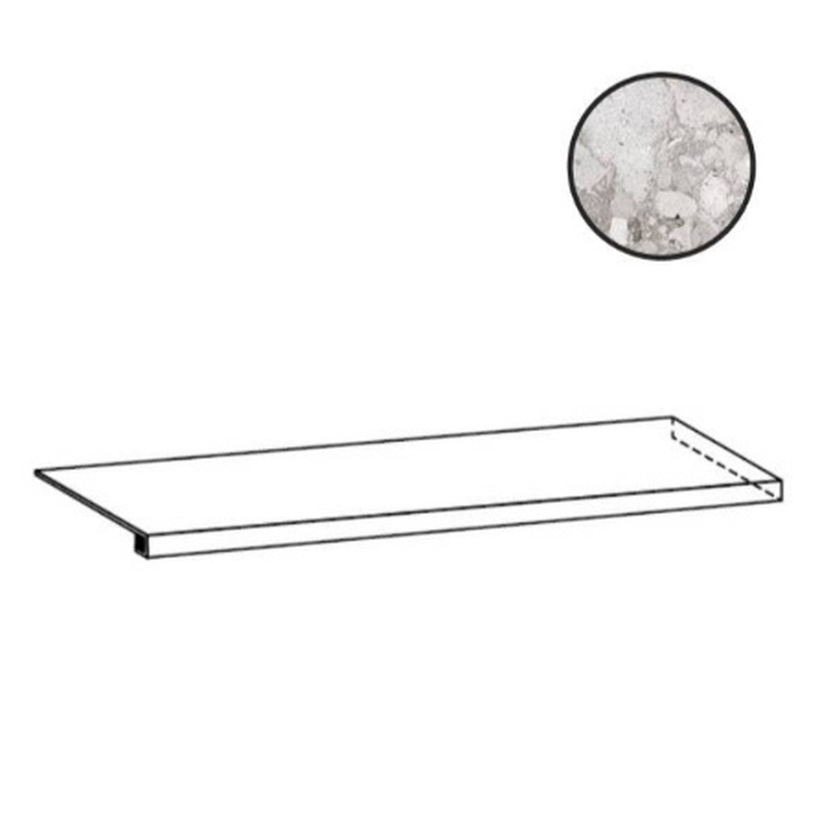 Sant Agostino Venistone CSAGADVY12 Angolare Gradone Dx Grey Угловая ступень 33x120 см, Италия, терраццо - фото 1