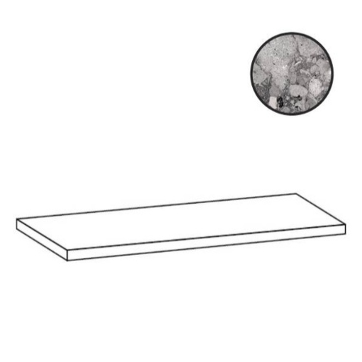 Sant Agostino Venistone CSAGASVD12 Angolare Gradone Sx Dark Угловая ступень 33x120 см, Италия, терраццо - фото 1