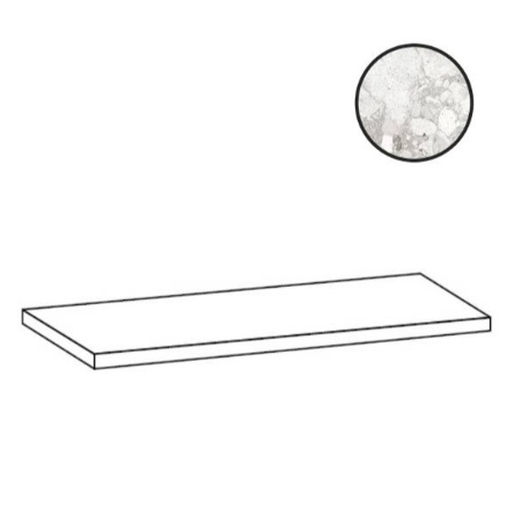 Sant Agostino Venistone CSAGASVP12 Angolare Gradone Sx Pearl Угловая ступень 33x120 см, Италия, терраццо - фото 1