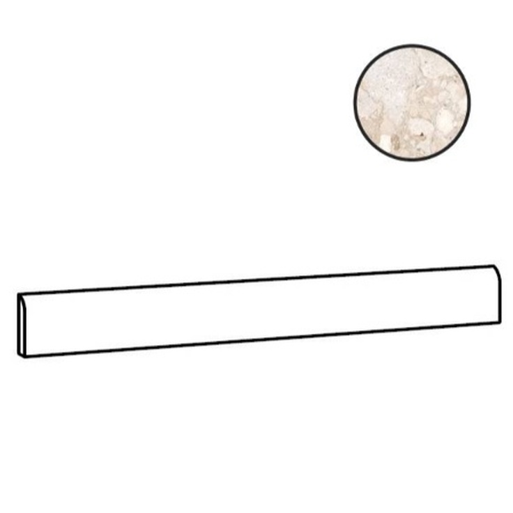 Sant Agostino Venistone CSABVEBE60 Battiscopa Beige Nat Плинтус 7,3x60 см, Италия, терраццо - фото 1