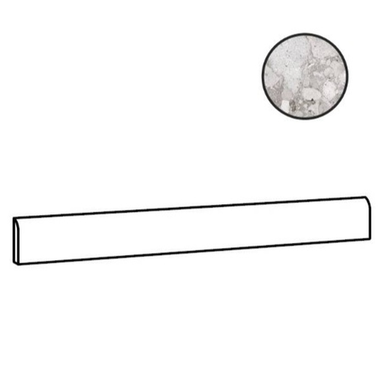 Sant Agostino Venistone CSABVEGY60 Battiscopa Grey Nat Плинтус 7,3x60 см, Италия, терраццо - фото 1