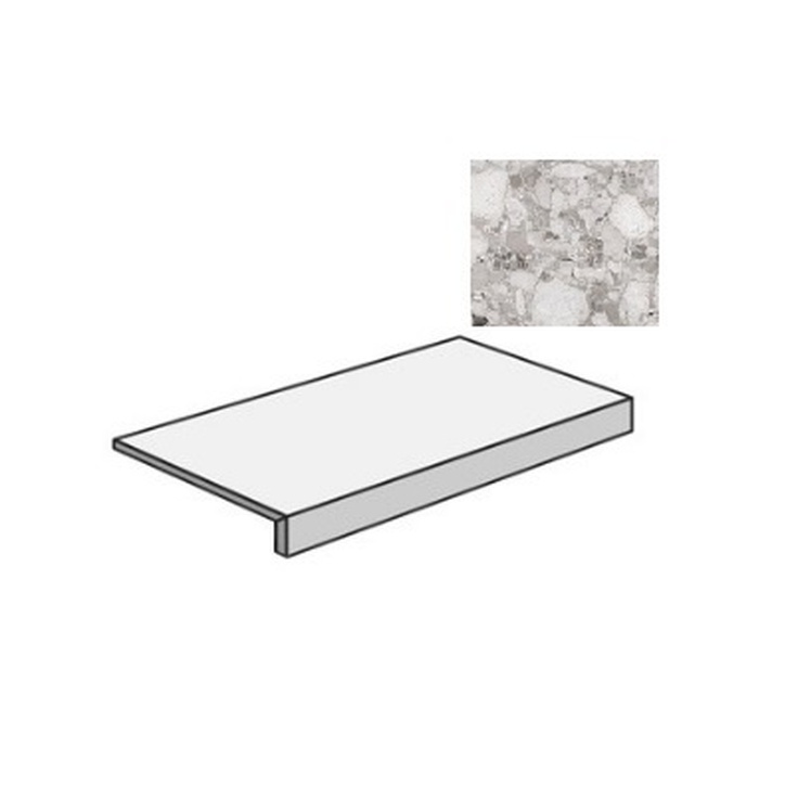 Sant Agostino Venistone CSAGVEGY12 Gradone Grey Ступень 33x120 см, Италия, терраццо - фото 1