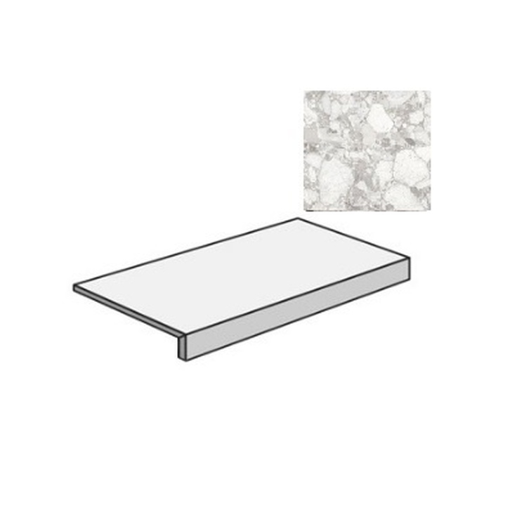 Sant Agostino Venistone CSAGVEPE12 Gradone Pearl Ступень 33x120 см, Италия, терраццо - фото 1