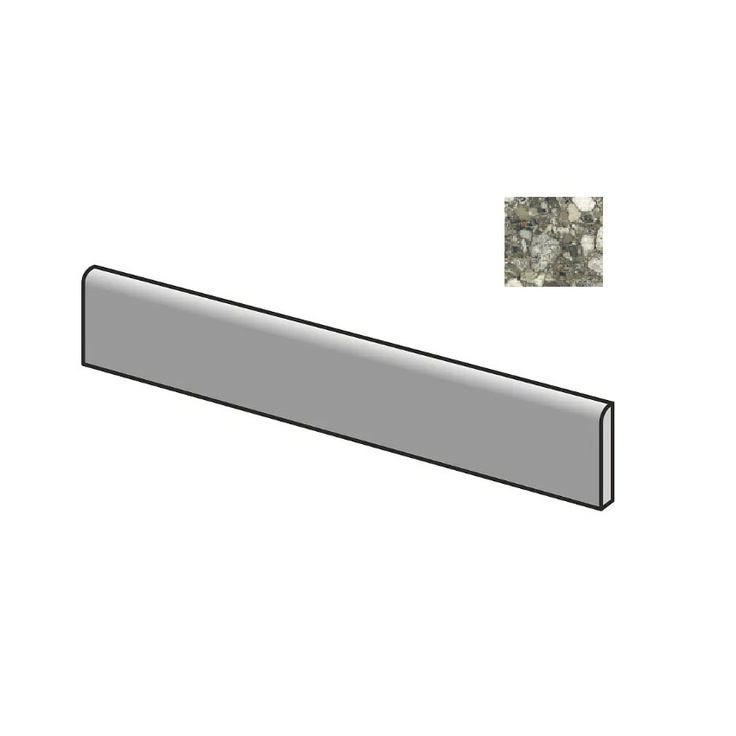 Sant Agostino Venistone CSABVEEK60 Battiscopa Emerald Kry Плинтус 7,3x60 см, Италия, терраццо - фото 1