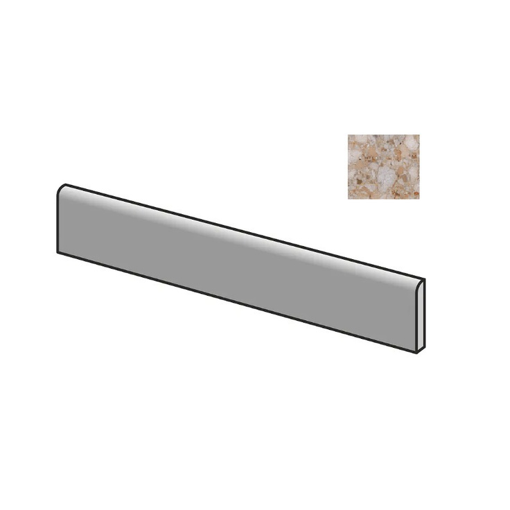 Sant Agostino Venistone CSABVEGD90 Battiscopa 90 Gold Плинтус 7,3x90 см, Италия, терраццо - фото 1