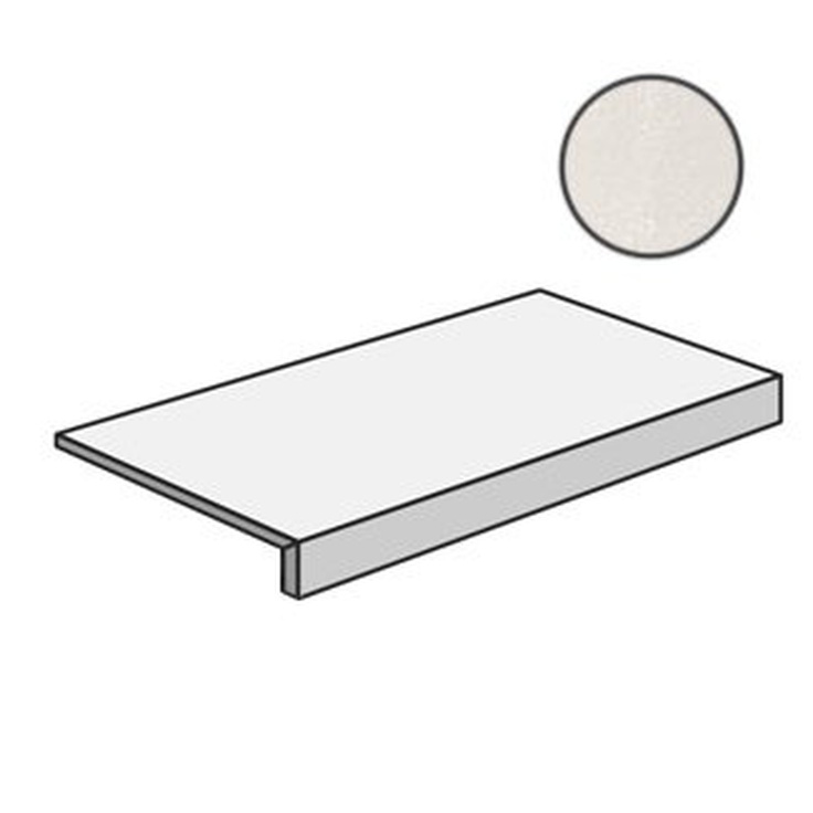 Sant Agostino Akoya CSAGAKWH12 White Ступень 33x120 см, Италия, под камень  - фото 1