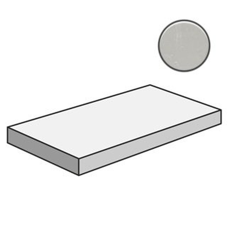 Sant Agostino Akoya CSAGAASD12 Dx Silver Ступень 33x120 см, Италия, под камень  - фото 1