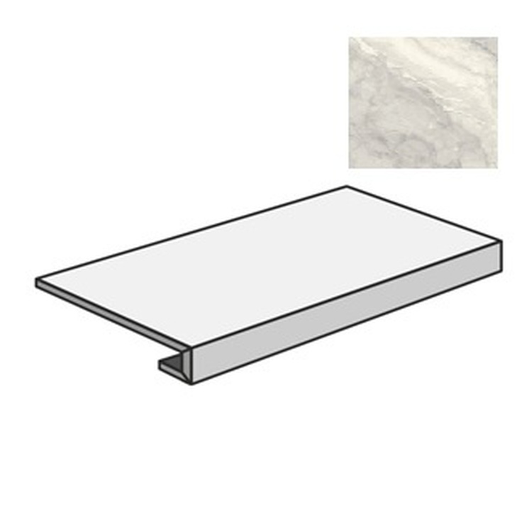 Sant Agostino Mystic CSAGMYPE12 Nat Pearl Ступень 33x120 см, Италия, под мрамор - фото 1 Sant Agostino Mystic CSAGMYPE12 Nat Pearl Ступень 33x120 см, Италия, под мрамор - фото 1