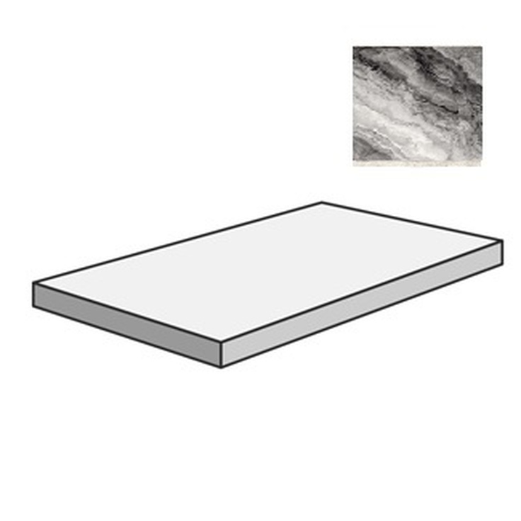 Sant Agostino Mystic CSAGASMK12 SX Nat Dark Ступень 33x120 см, Италия, под мрамор - фото 1