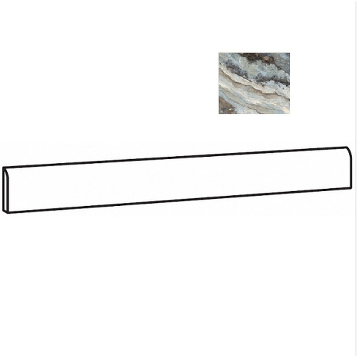 Sant Agostino Mystic CSABMYOK60 Battiscopa 60 Ocean Kry Плинтус 7,3x60 см, Италия, под мрамор - фото 1