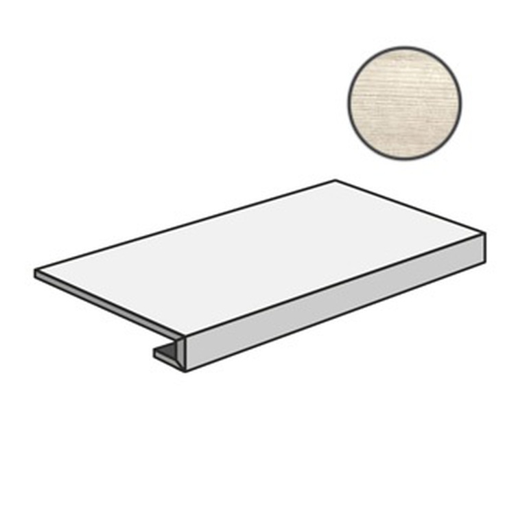 Sant Agostino Nature CSAGNAWH12 Gradone Nat White 120 Ступень 33x120 см, Италия, под дерево - фото 1