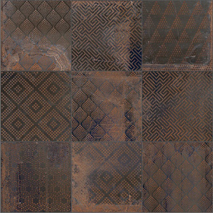 Sant Agostino Oxidart CSAOXPDK20 Patchwork Dark Декор 20x20 см, Италия, под металл - фото 1
