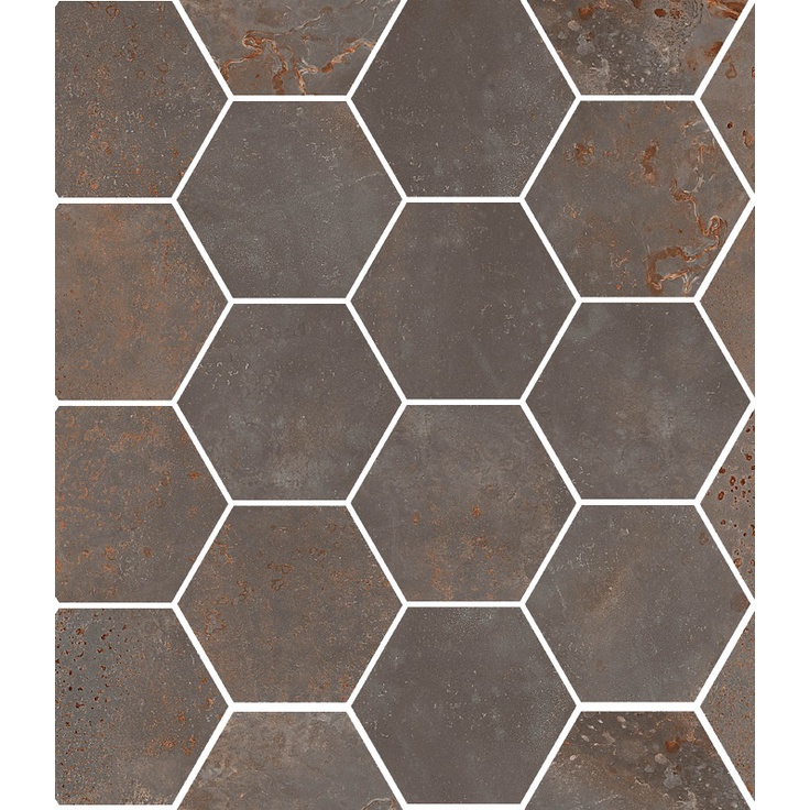 Sant Agostino Oxidart CSAHOXIR26 Hexagon Iron Керамогранит 26x30 см, Италия, под металл - фото 1