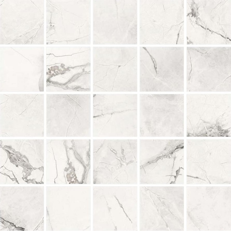 Sant Agostino Pure Marble CSAMSPWH30 Mosaico Spider White Мозаика 30x30 см, Италия - фото 1