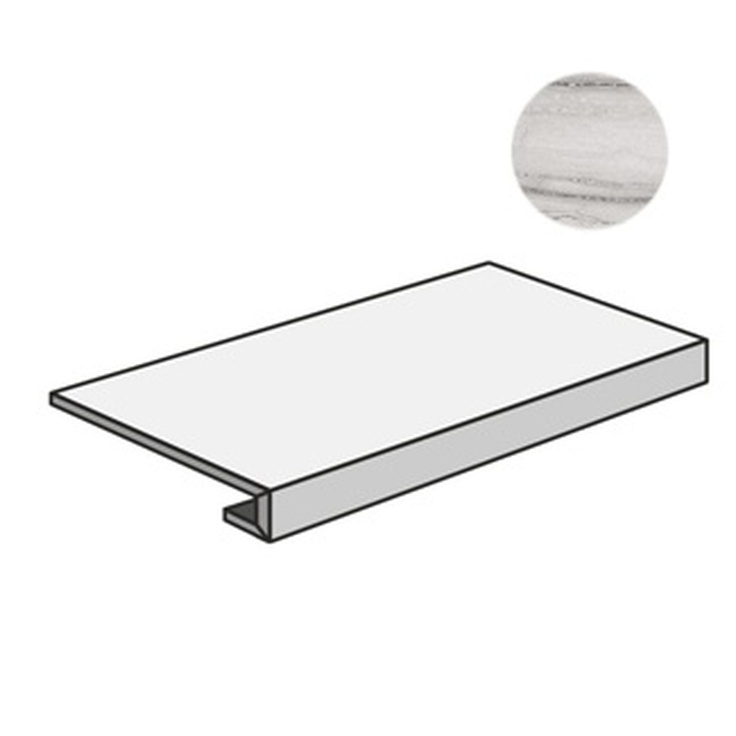 Sant Agostino Pure Marble CSAGRPSY12 Gradone 120 Palissandro Sky Ступень 33x120 см, Италия, под мрамор - фото 1