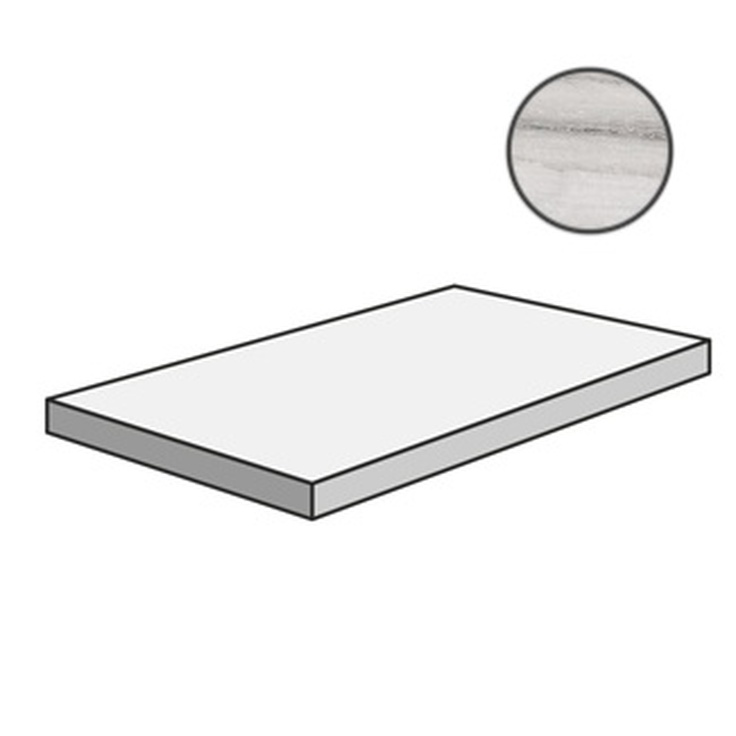 Sant Agostino Pure Marble CSAGASPY12 Gradone Ang 120 Sx Palissandro Sky Ступень 33x120 см, Италия, под мрамор - фото 1