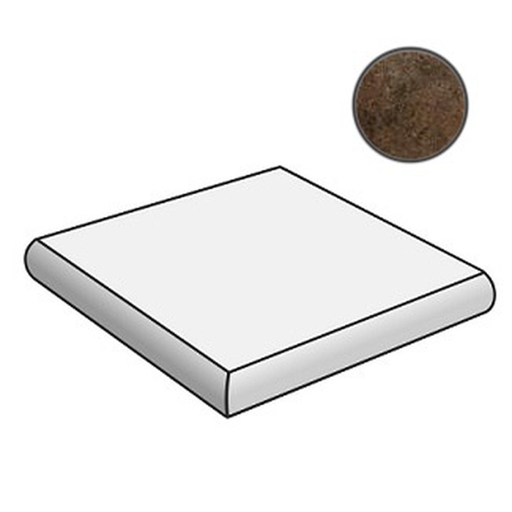 Sant Agostino Terre nuove CSATATBR02 Top Scala Ang Brown Ступень 30x30 см, Италия, под камень  - фото 1