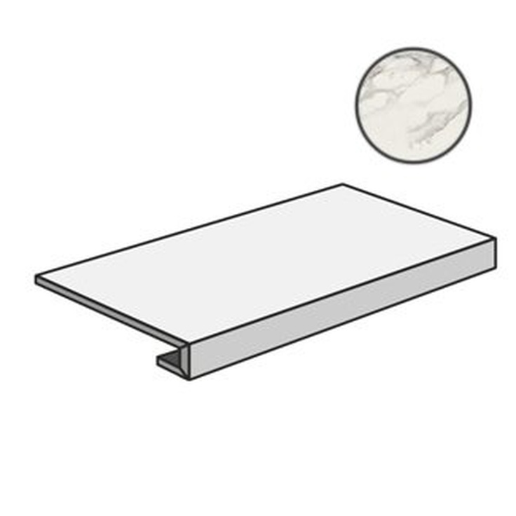 Sant Agostino Trumarmi CSAGTMAR12 Gradone Arabescato Ступень 33x120 см, Италия, под мрамор - фото 1