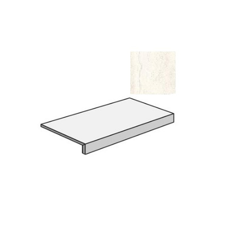 Sant Agostino Via Appia CSAGAVCW12 Gradone Vein Cut White Ступень 33x120 см, Италия, под камень  - фото 1