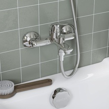 Santek Нико WH5A10005C001 Для ванны с душем Хром Смеситель для ванны, Россия - фото 1 - фото 2