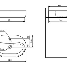 Santek Одри 1WH501710 Накладная 62х42 Раковина 42x62x13 см, Россия - фото 1 - фото 4