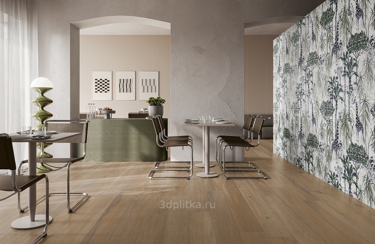 Serenissima Cir I Lecci 10x40, керамогранит, Италия, под дерево - фото интерьера 1