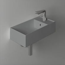 Simas Agile Серая матовая R 50 Раковина 27x50x13 см, Италия - фото 1 - фото 2